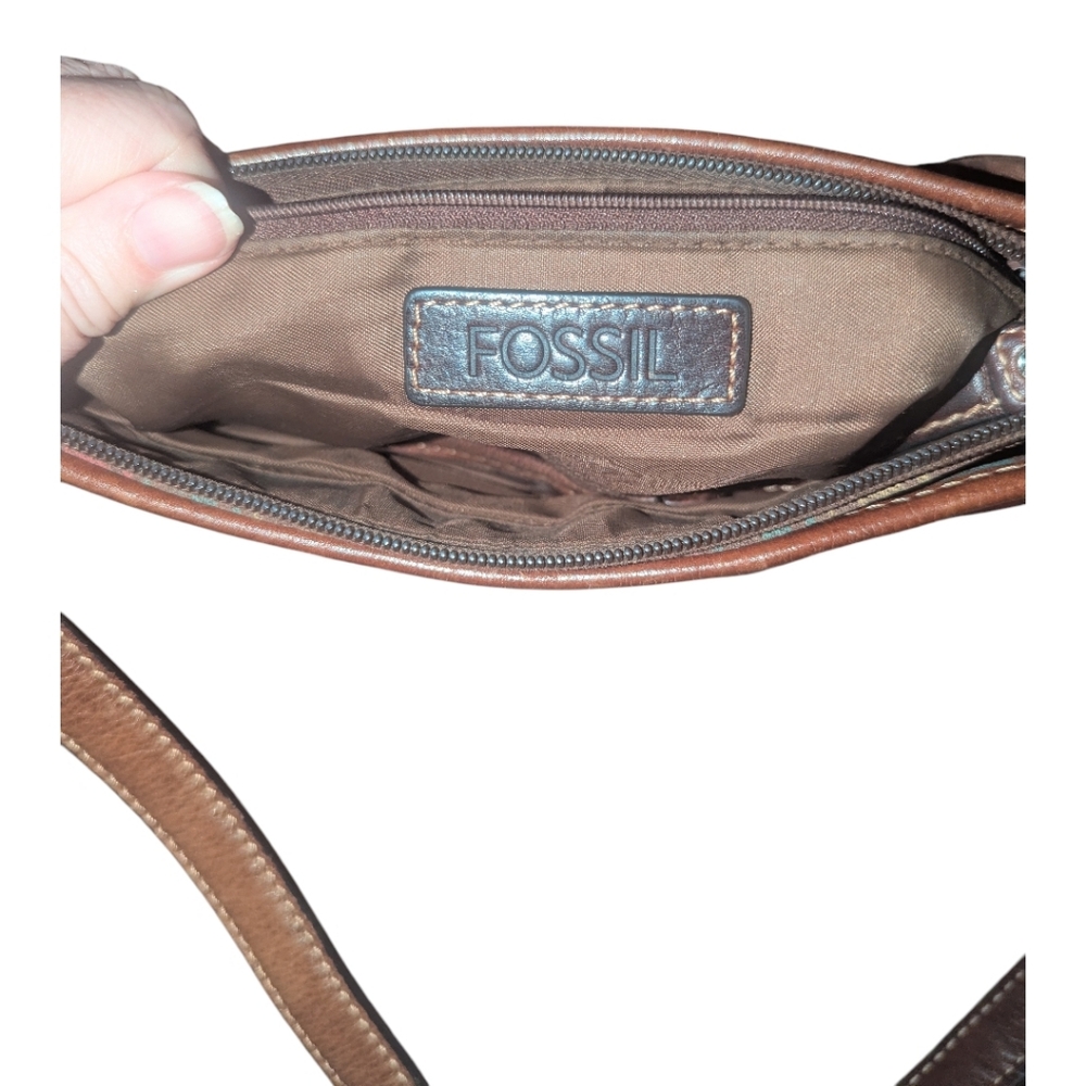 Fossil Boho small shoulder bag multi color. Multi Colors Leather Trim Bag - Picture 9 of 9